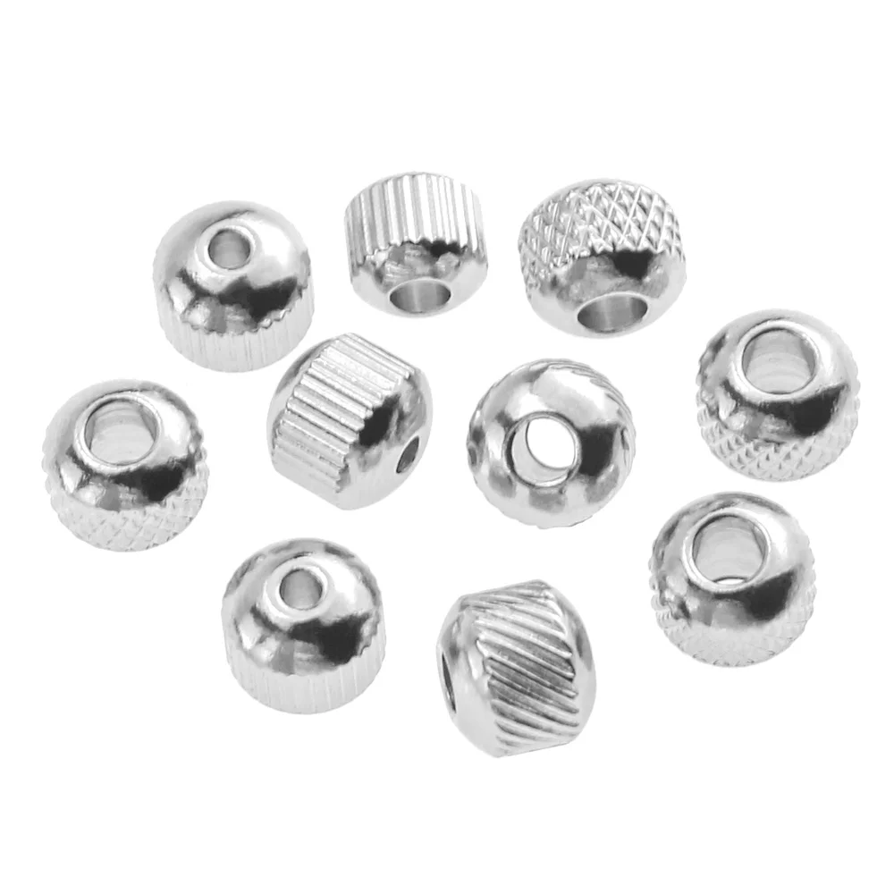 Hobbyworker Wholesale 4 5 6 7 8mm Grid Tire Shape Stainless Steel Round Spacer Loose Beads for Jewelry Necklace Bracelet Making
Hobbyworker Wholesale 4 5 6 7 8mm Grid Tire Shape Stainless Steel Round Spacer Loose Beads for Jewelry Necklace Bracelet Making