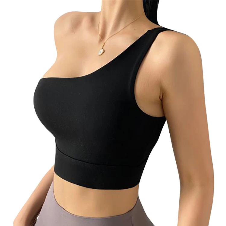 Women's Super Comfort Single Shoulder Padded Firm Control Fitness Bra 
Women's Super Comfort Single Shoulder Padded Firm Control Fitness Bra
