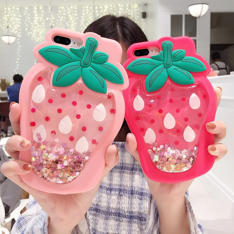 Popular Strawberry Mobile Phone Case For iPhone 7/8 Plus Quicksand Liquid Female iPhone x Anti-drop Silicone Phone Case
Popular Strawberry Mobile Phone Case For iPhone 7/8 Plus Quicksand Liquid Female iPhone x Anti-drop Silicone Phone Case