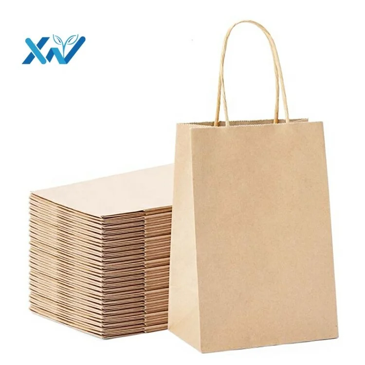 Recycled customized printing small brown kraft paper bag for food packaging with twist handle
Recycled customized printing small brown kraft paper bag for food packaging with twist handle