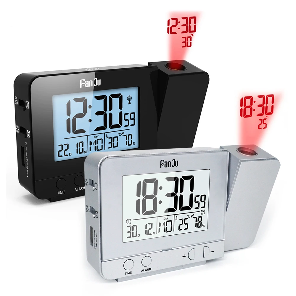 Projection Alarm Digital Date Snooze Function Backlight Rotatable Wake Up Projector Multifunctional Led Clock
Projection Alarm Digital Date Snooze Function Backlight Rotatable Wake Up Projector Multifunctional Led Clock