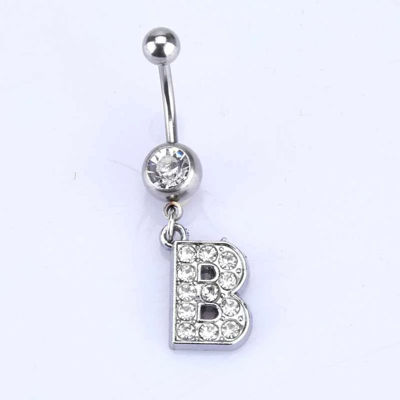 New Stainless Steel Letter Belly Rings Piercing Belly Button Rings Women Men, Sliver
New Stainless Steel Letter Belly Rings Piercing Belly Button Rings Women Men, Sliver