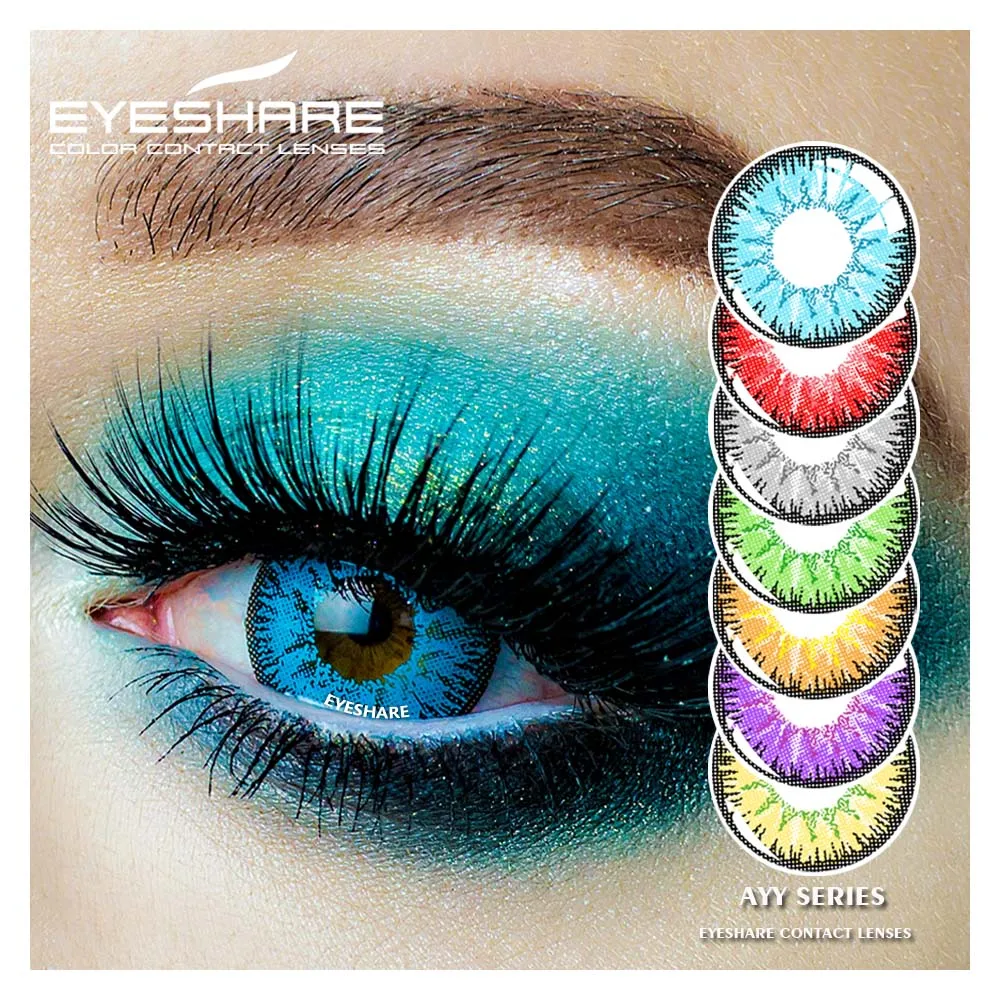 EYESHARE 1 Pair AYY Series Cosmetic Colorful Contact Lenses Halloween Cosplay Lenses Crazy Lens for Eyes, 7color
EYESHARE 1 Pair AYY Series Cosmetic Colorful Contact Lenses Halloween Cosplay Lenses Crazy Lens for Eyes, 7color