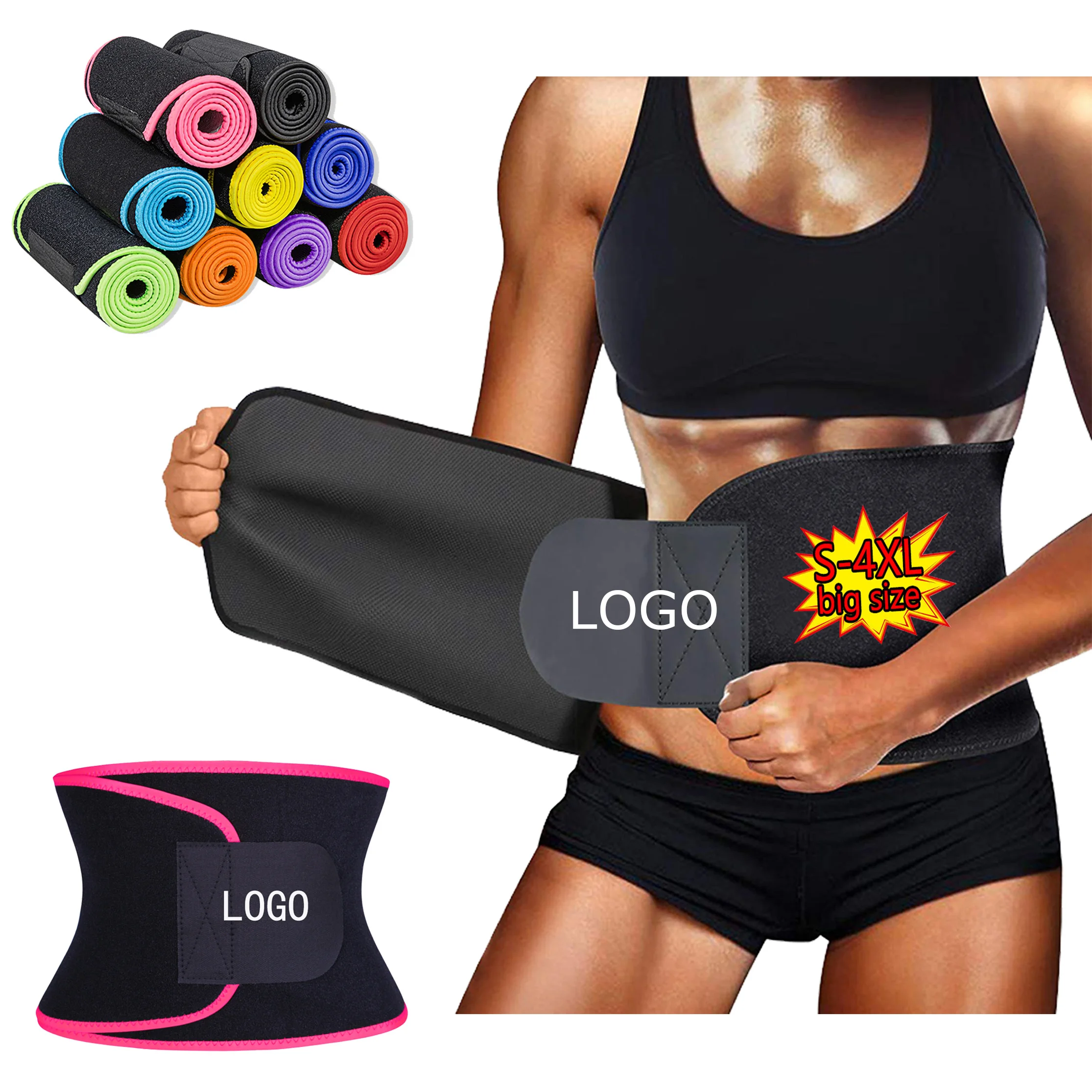 High Quality Adjustable Weight Loss Neoprene Waist Trainer Trimmer Waist Support Custom Sweat Belt, Black
High Quality Adjustable Weight Loss Neoprene Waist Trainer Trimmer Waist Support Custom Sweat Belt, Black