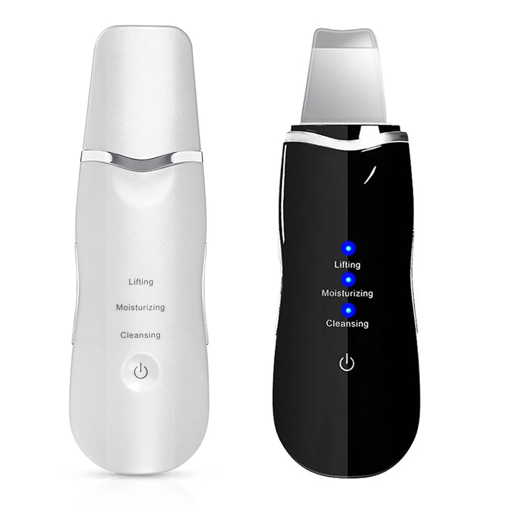 Beauty care portable face deep cleaner spatula facial ultrasonic skin scrubber, Black white
Beauty care portable face deep cleaner spatula facial ultrasonic skin scrubber, Black white