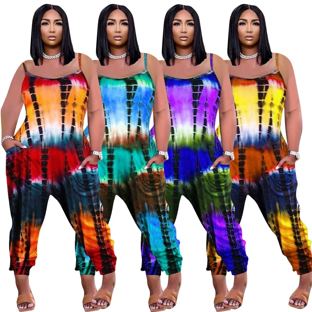 MT96-8359 The new summer women's tie-dye print loose halter jumpsuit with pockets
MT96-8359 The new summer women's tie-dye print loose halter jumpsuit with pockets
