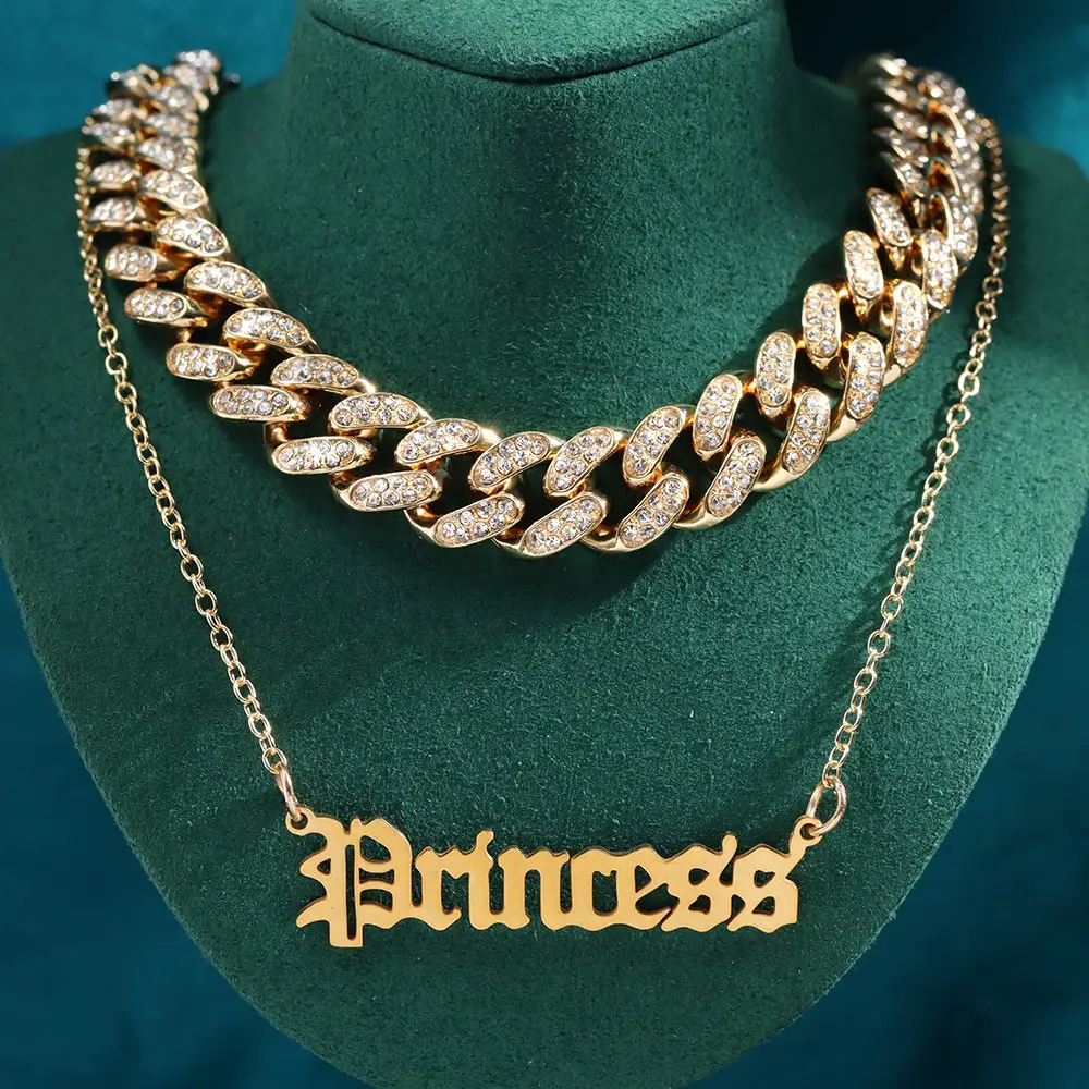 High Quality Custom Jewelry Women Thick Cuban Link Shiny Gold Plated Letter Necklace, Gold color
High Quality Custom Jewelry Women Thick Cuban Link Shiny Gold Plated Letter Necklace, Gold color