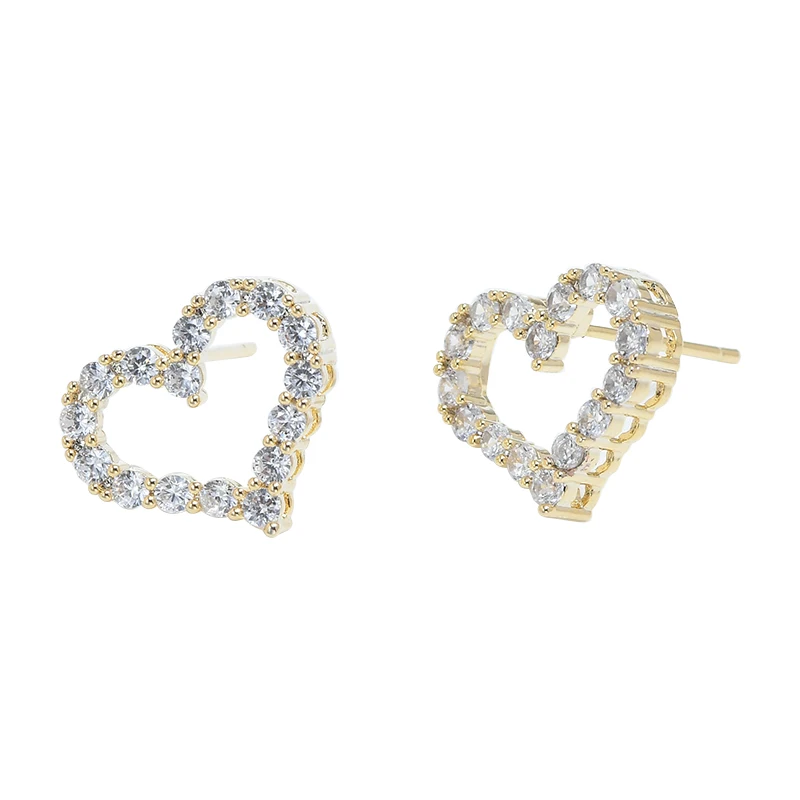 S925 Silver Needle Korean Edition Fashion and Temperament Women's Zircon Peach Heart Earrings
S925 Silver Needle Korean Edition Fashion and Temperament Women's Zircon Peach Heart Earrings