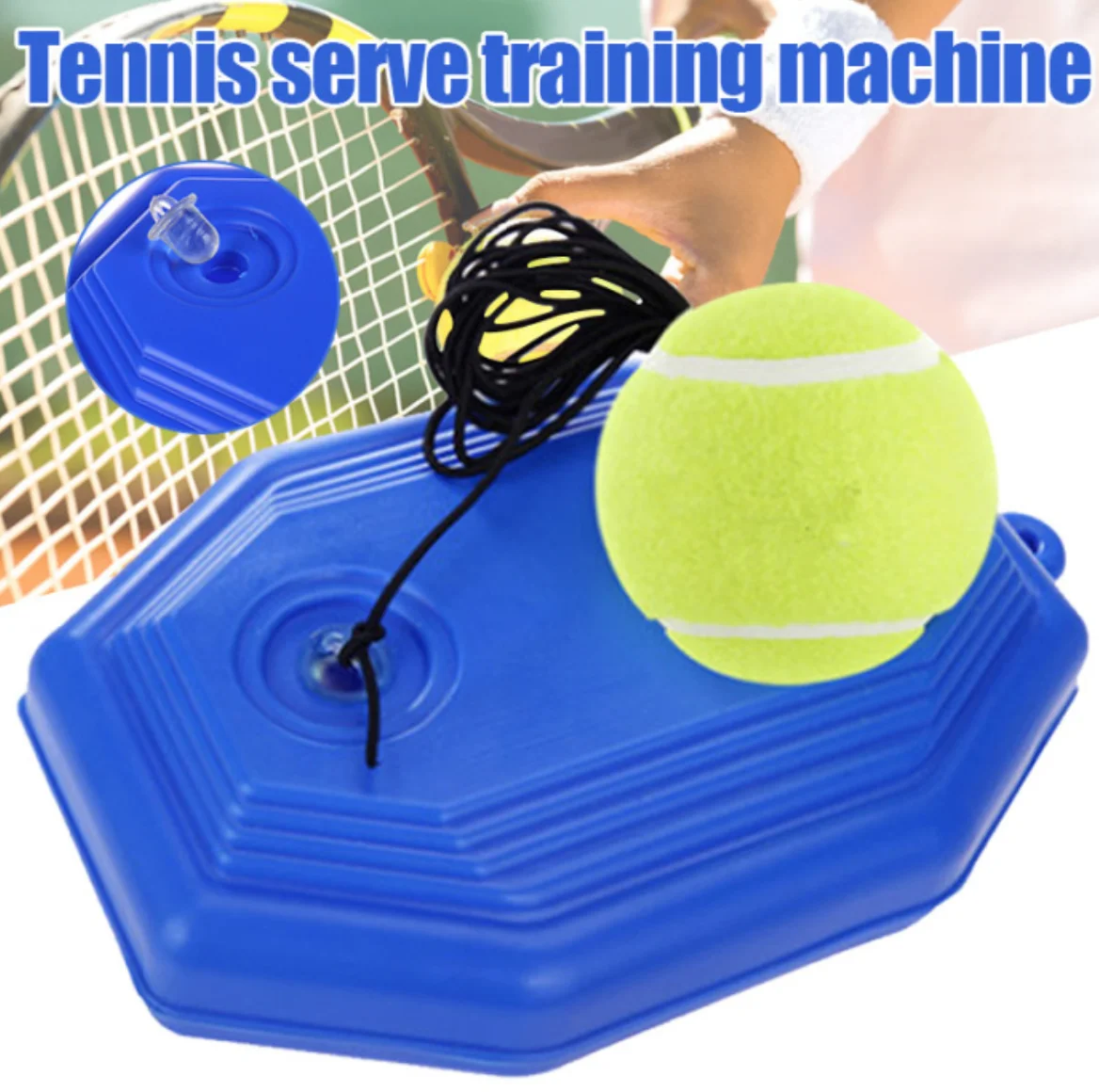Table Ball Machine Set Solo Portable Base Practice Lawn Net Training Rebounder Swing Tool Tennis Trainer