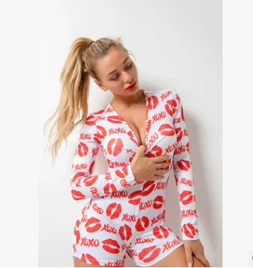 Sexy Cartoon Long Sleeve Women's Sleepwear Slim One Piece Jumpsuits Pyjama Set Women Shorts Onies Pajamas, Picture shows
Sexy Cartoon Long Sleeve Women's Sleepwear Slim One Piece Jumpsuits Pyjama Set Women Shorts Onies Pajamas, Picture shows