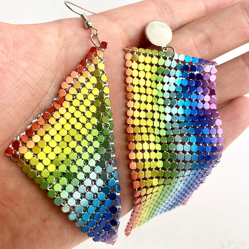 Wholesale Independence Day Party Parade Flag Earrings Handmade Aluminum American Flag Rainbow Dangle Earrings for Women 2021, As picture
Wholesale Independence Day Party Parade Flag Earrings Handmade Aluminum American Flag Rainbow Dangle Earrings for Women 2021, As picture