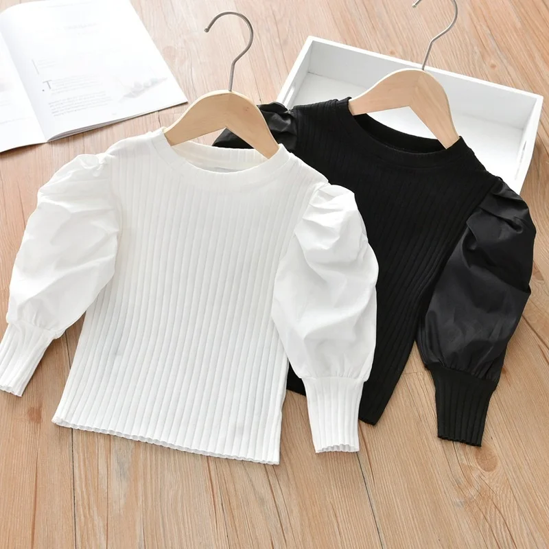 P107053 Trendy Ruched knitted Long Lantern Sleeve Tops White /black plain Colors Baby Girl Dress ruffle sleeve shirts Blouse, Solid color
P107053 Trendy Ruched knitted Long Lantern Sleeve Tops White /black plain Colors Baby Girl Dress ruffle sleeve shirts Blouse, Solid color