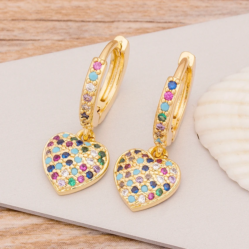 Wholesale Elegant Jewelry Colorful CZ Stone Crystal Heart Earring Zircon Circle Drop Hoop Earrings, White color 
Wholesale Elegant Jewelry Colorful CZ Stone Crystal Heart Earring Zircon Circle Drop Hoop Earrings, White color