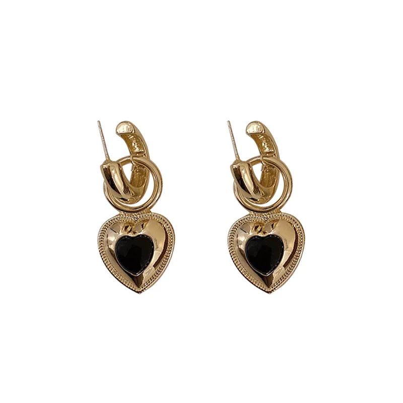 Fashion Christmas Gift 18k Gold Loop Heart Drop Earrings S925 Post Chunky Heart Earring For Women
Fashion Christmas Gift 18k Gold Loop Heart Drop Earrings S925 Post Chunky Heart Earring For Women
