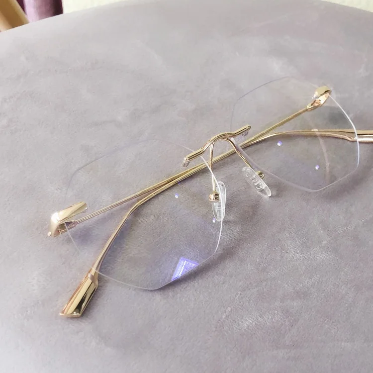 Frameless Cut Edge Glasses Frame Ultra Light Myopia Glasses Lady Fashion Temperament Glasses Frame, Custom color
Frameless Cut Edge Glasses Frame Ultra Light Myopia Glasses Lady Fashion Temperament Glasses Frame, Custom color