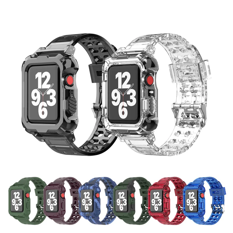 BOORUI clear women band for apple watch silicone bands strap sport for apple watch 38mm 40mm 42mm 44, 18 colors
BOORUI clear women band for apple watch silicone bands strap sport for apple watch 38mm 40mm 42mm 44, 18 colors