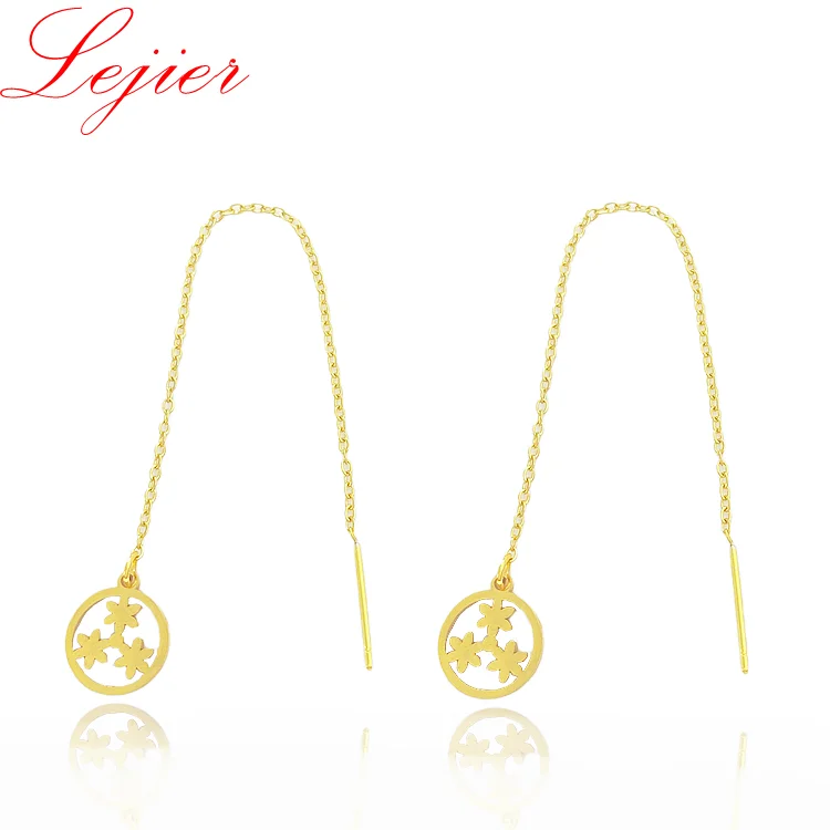 LEJIER2021 fashion trends in chain tassel earring hook lovely ears 18 k gold plated stainless steel of high quality
LEJIER2021 fashion trends in chain tassel earring hook lovely ears 18 k gold plated stainless steel of high quality