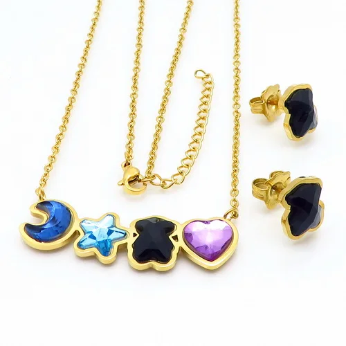 Lovely Bear Pendant Rose Gold Jewelry Necklace Set Stainless Steel
Lovely Bear Pendant Rose Gold Jewelry Necklace Set Stainless Steel