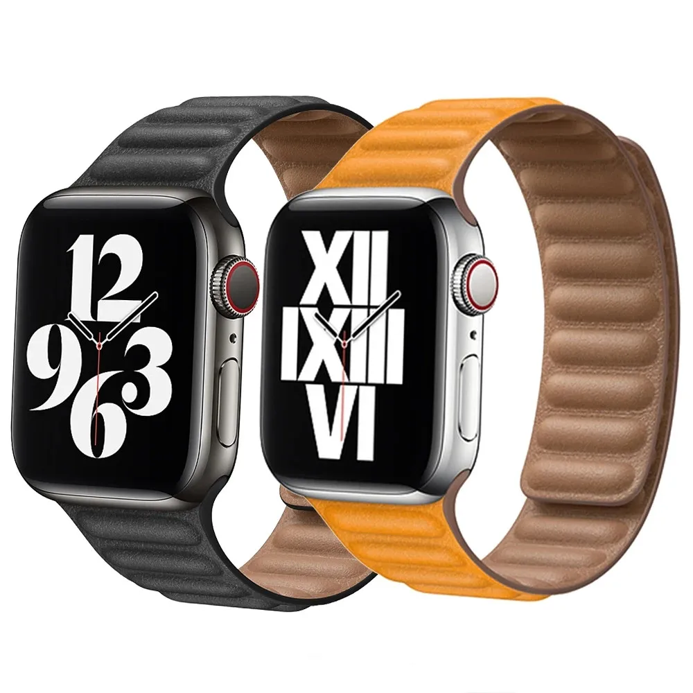 Replacement Magnetic Strap Wristband Leather Loop Band For Apple Watch 44mm 38mm T500 W26+ Solo Loop Straps For iWatch Series, Multi color
Replacement Magnetic Strap Wristband Leather Loop Band For Apple Watch 44mm 38mm T500 W26+ Solo Loop Straps For iWatch Series, Multi color