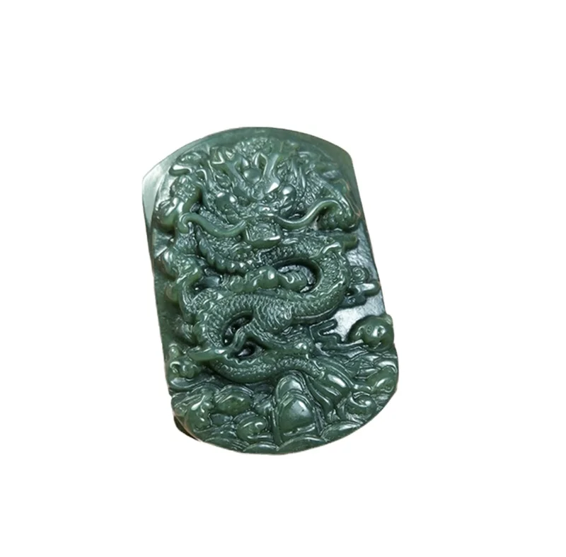 Natural Hetian jade jade tour dragon belt buckle belt buckle men's dragon card jade pendant, Green
Natural Hetian jade jade tour dragon belt buckle belt buckle men's dragon card jade pendant, Green