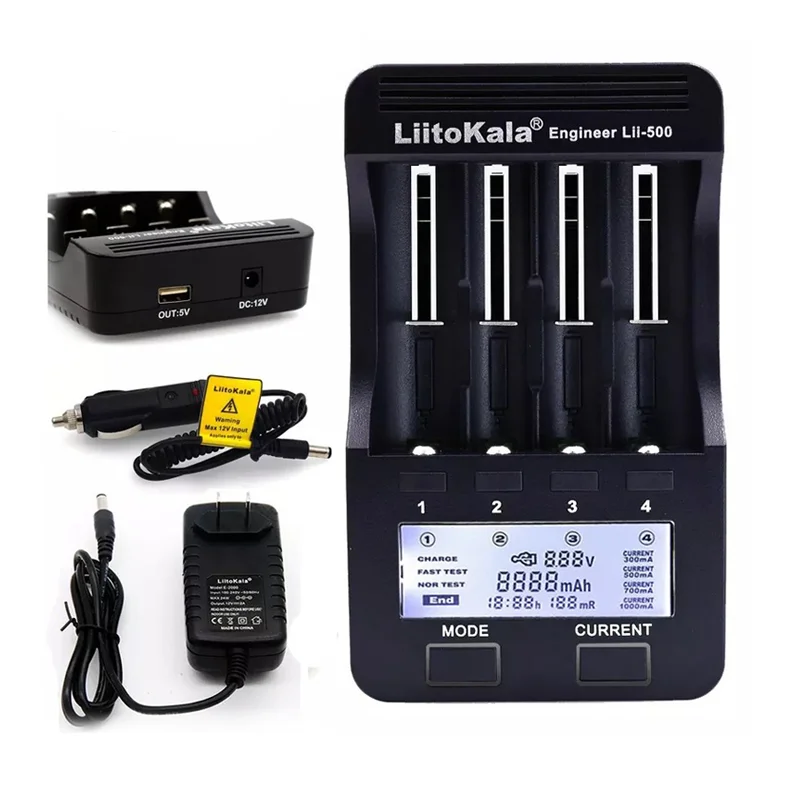 Original Liitokala charger LI-500 18650 lithium battery charger LCD detection battery capacity tester, Black
Original Liitokala charger LI-500 18650 lithium battery charger LCD detection battery capacity tester, Black