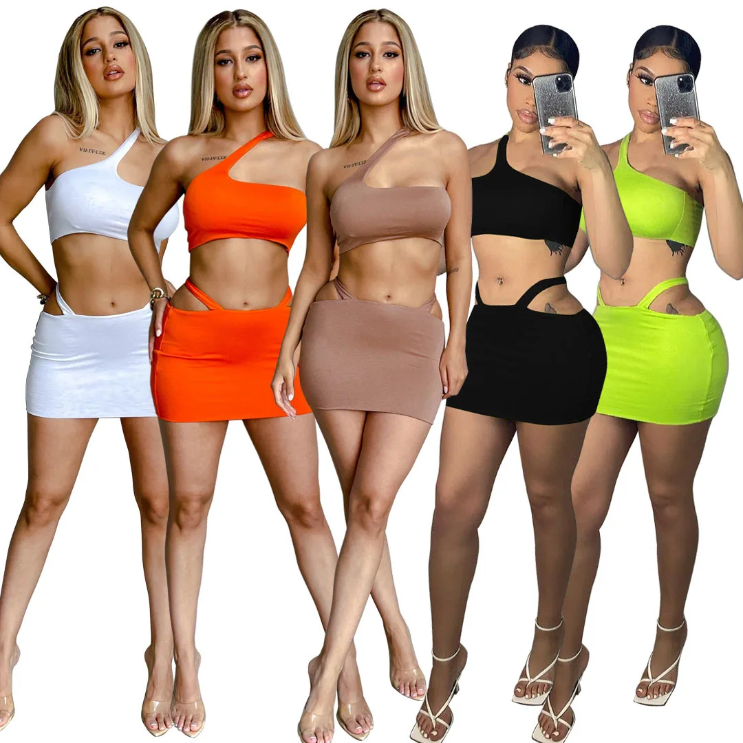 Women Clothes Casual Tube Tops Mini Skirt Women Two Piece Skirt Set Summer Sexy 2 Piece Sets Outfits Party Club Dresses
Women Clothes Casual Tube Tops Mini Skirt Women Two Piece Skirt Set Summer Sexy 2 Piece Sets Outfits Party Club Dresses