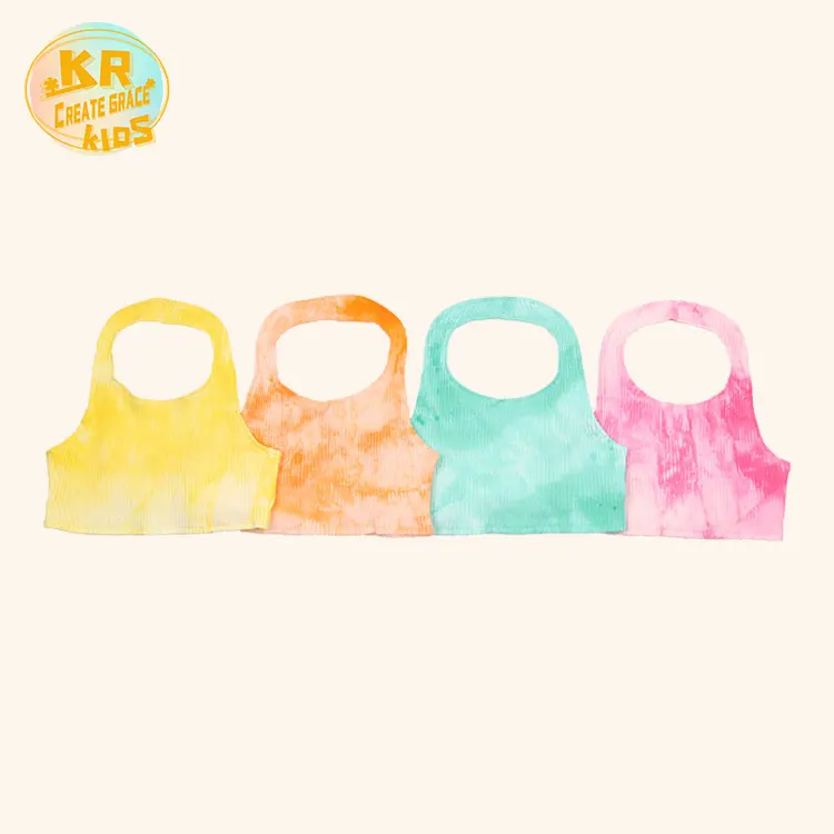 Boutique Tie Dye Printed Fabric Kid Clothing Halter Halter Top Plus Size T-shirts For Summer
Boutique Tie Dye Printed Fabric Kid Clothing Halter Halter Top Plus Size T-shirts For Summer