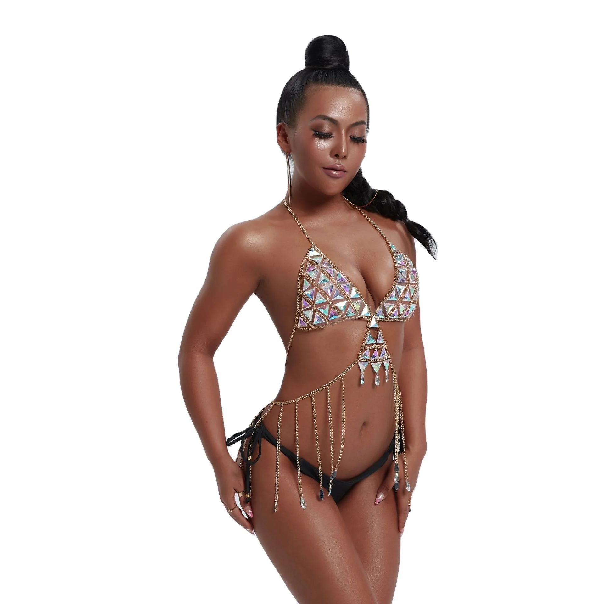 Beach Vacation Style Bikini Body Chain Set Rhinestone Body Chain Outfits Crystal Body Chai, Customized color
Beach Vacation Style Bikini Body Chain Set Rhinestone Body Chain Outfits Crystal Body Chai, Customized color