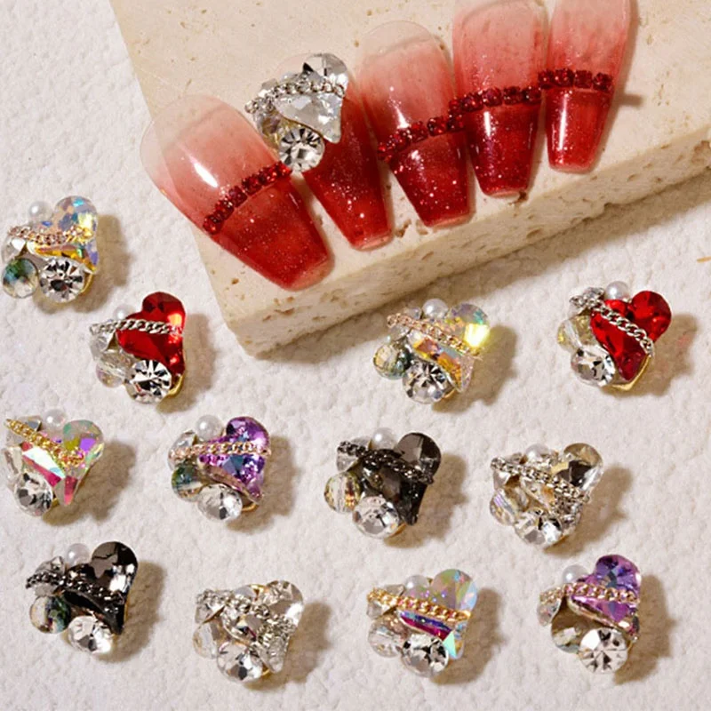 Paso Sico 2022 Fashion Crystal Sweet Heart Stone Round Diamond Luxury Metal Chain DIY Nail Art Charms Rhinestone for Valentines
Paso Sico 2022 Fashion Crystal Sweet Heart Stone Round Diamond Luxury Metal Chain DIY Nail Art Charms Rhinestone for Valentines