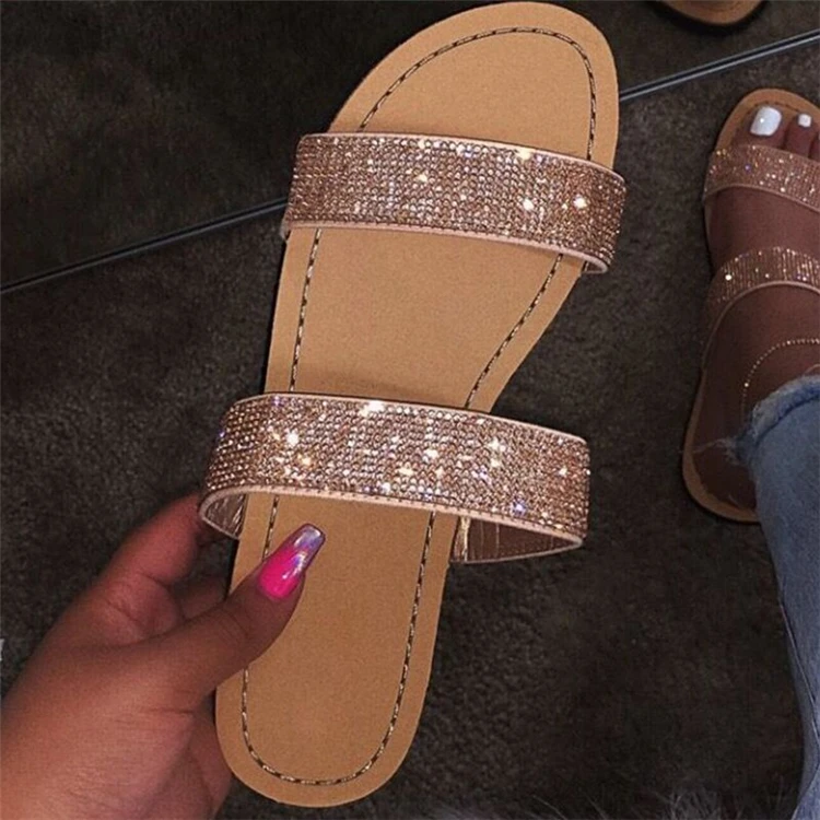 Custom Cute Slipper Women 2021 Fashion Double Straps Diamond Bling Slides Girls Sandales Femmes Shoes, As pictures or customized color
Custom Cute Slipper Women 2021 Fashion Double Straps Diamond Bling Slides Girls Sandales Femmes Shoes, As pictures or customized color