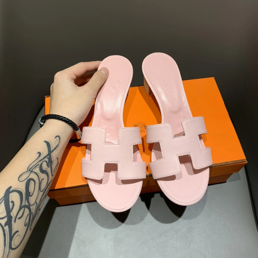 Branded H Shape Heels Leather Slippers Sandals For Women
Branded H Shape Heels Leather Slippers Sandals For Women