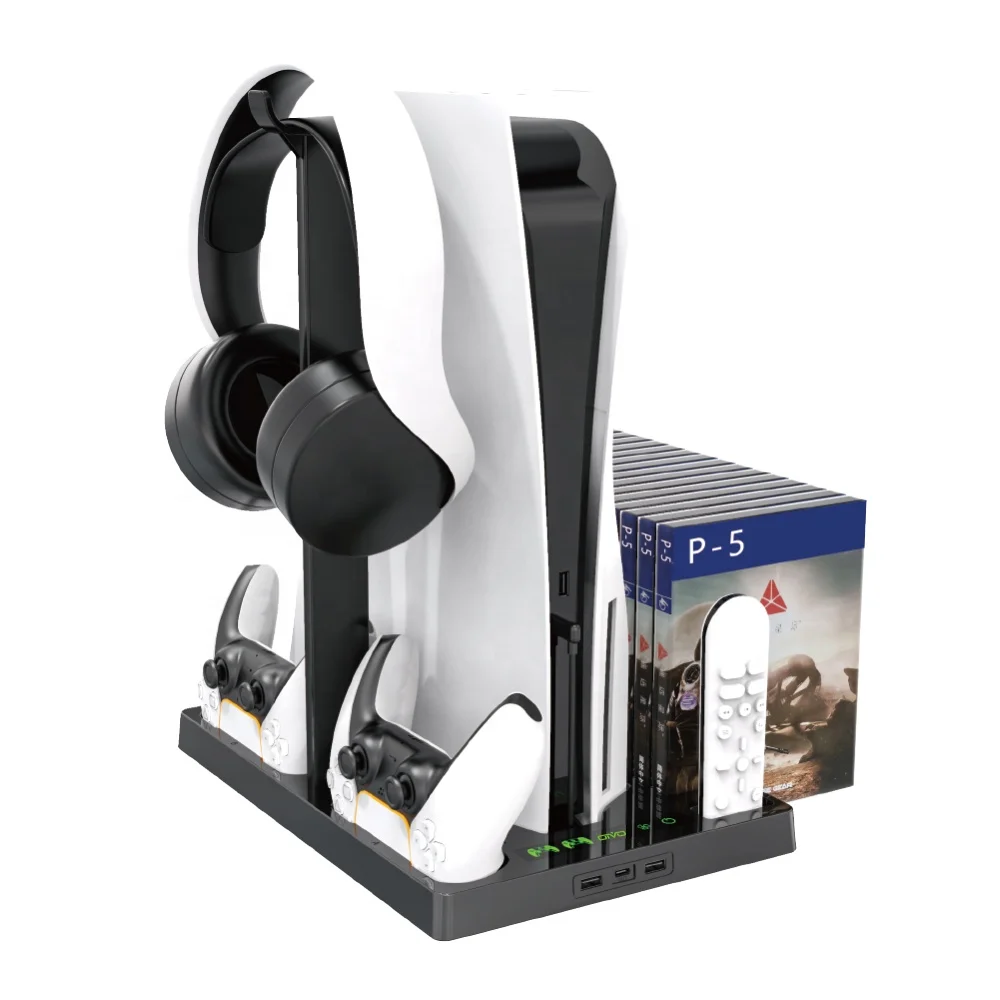 OIVO IV-P5246 Multi-functional Vertical Charger stand with Cooling Fan and Heaphone Stand for Playstation 5 PS5, Black
OIVO IV-P5246 Multi-functional Vertical Charger stand with Cooling Fan and Heaphone Stand for Playstation 5 PS5, Black