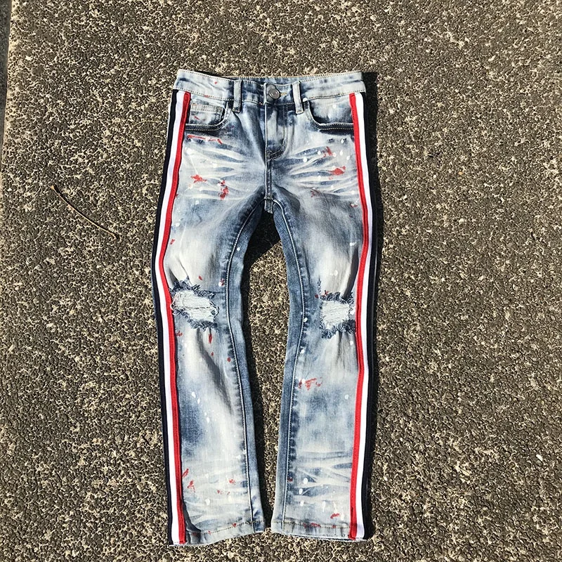 In stock wholesale drop shipping Children jeans for little boys blue color with red strip fashion jeans boys, Customers' requested
In stock wholesale drop shipping Children jeans for little boys blue color with red strip fashion jeans boys, Customers' requested