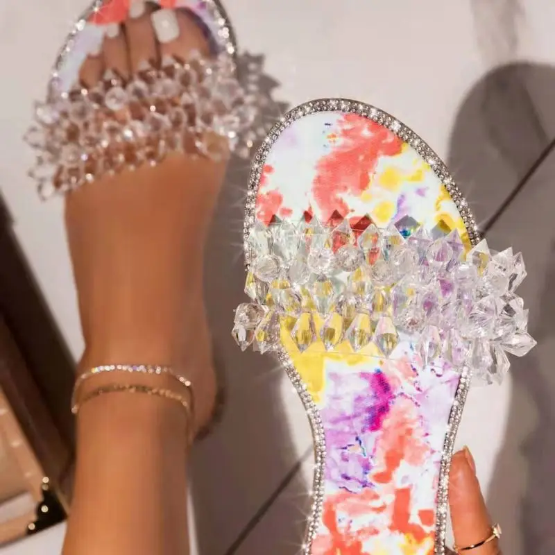 2021 Women summer flat casual slip on diamond pattern PU slides rhinestone slippers sexy outdoor amazon hot sale shoes, Picture colors
2021 Women summer flat casual slip on diamond pattern PU slides rhinestone slippers sexy outdoor amazon hot sale shoes, Picture colors