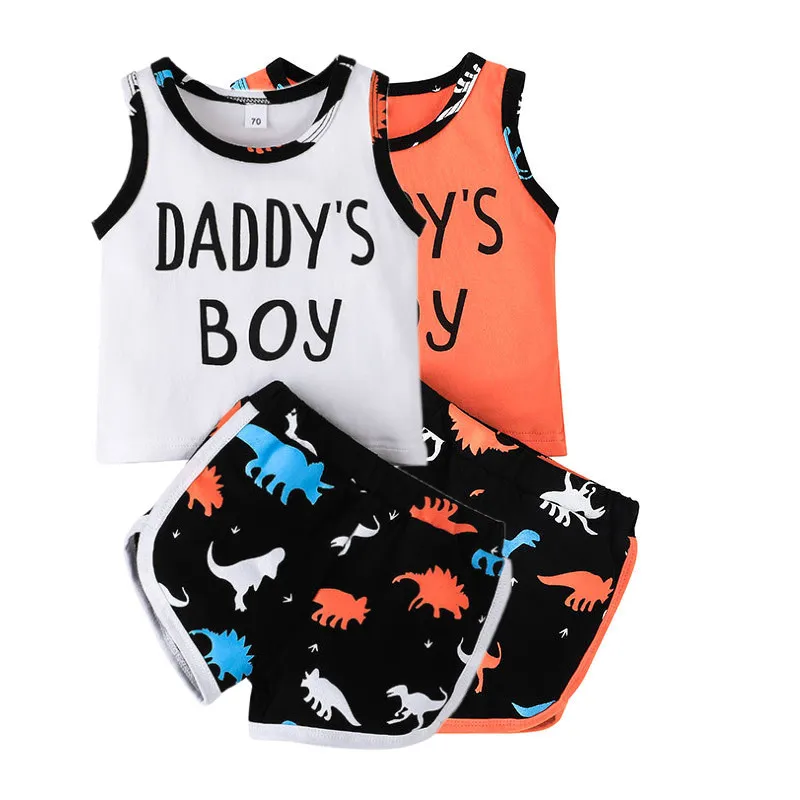 New arrivals cartoon letter print tank top kids biker shorts set summer outfit toddler boys clothing sets, 2 colors
New arrivals cartoon letter print tank top kids biker shorts set summer outfit toddler boys clothing sets, 2 colors