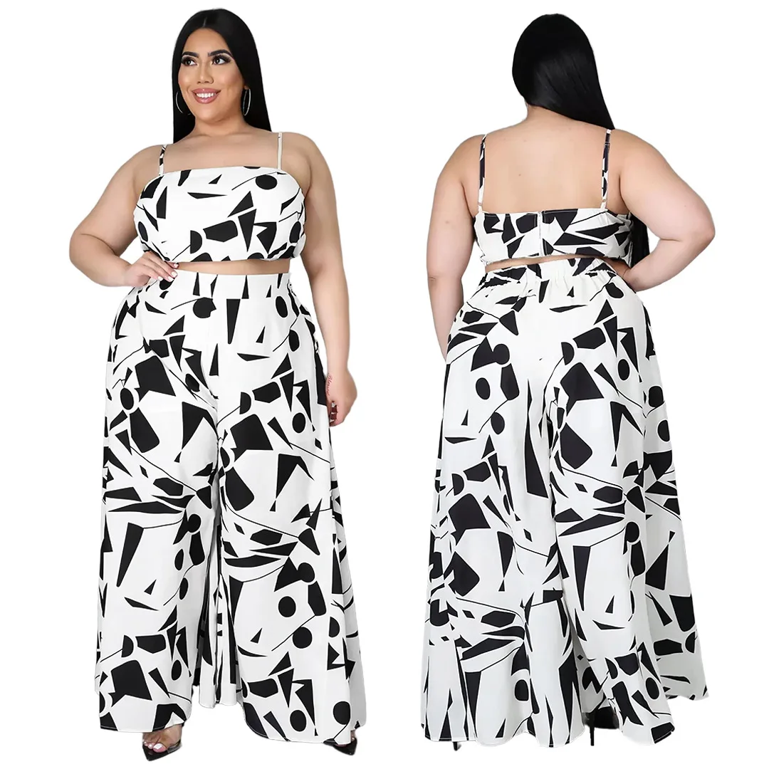 GX7026 summer plus size women clothes print sleeveless ladies two piece suit plus size pants sets for women
GX7026 summer plus size women clothes print sleeveless ladies two piece suit plus size pants sets for women