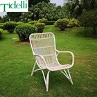 2020 Good Quality Outdoor peacock back wicker Garden Chair Terrace reclining chair