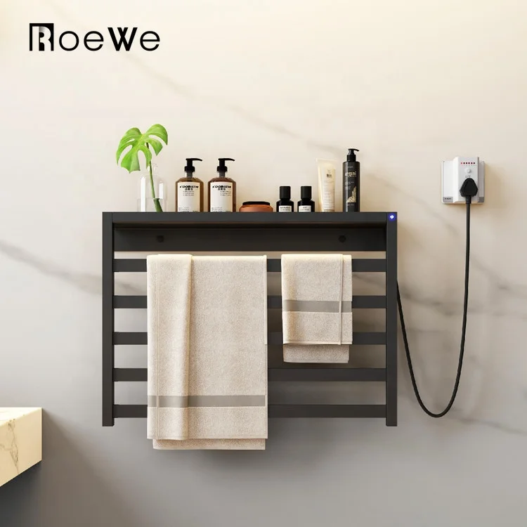 Smart electrothermal towel rail with shelf wall hang electric towel rack stainless towel warmer racks
Smart electrothermal towel rail with shelf wall hang electric towel rack stainless towel warmer racks