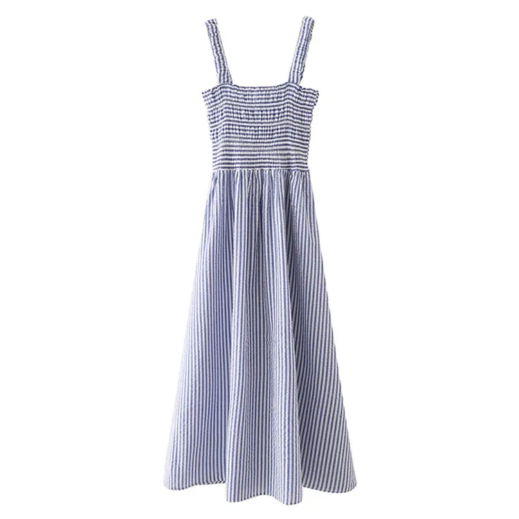 New women's dress 2021 summer honeycomb format elastic temperament slim waist slimming long shoulder strap dress, Picture color
New women's dress 2021 summer honeycomb format elastic temperament slim waist slimming long shoulder strap dress, Picture color