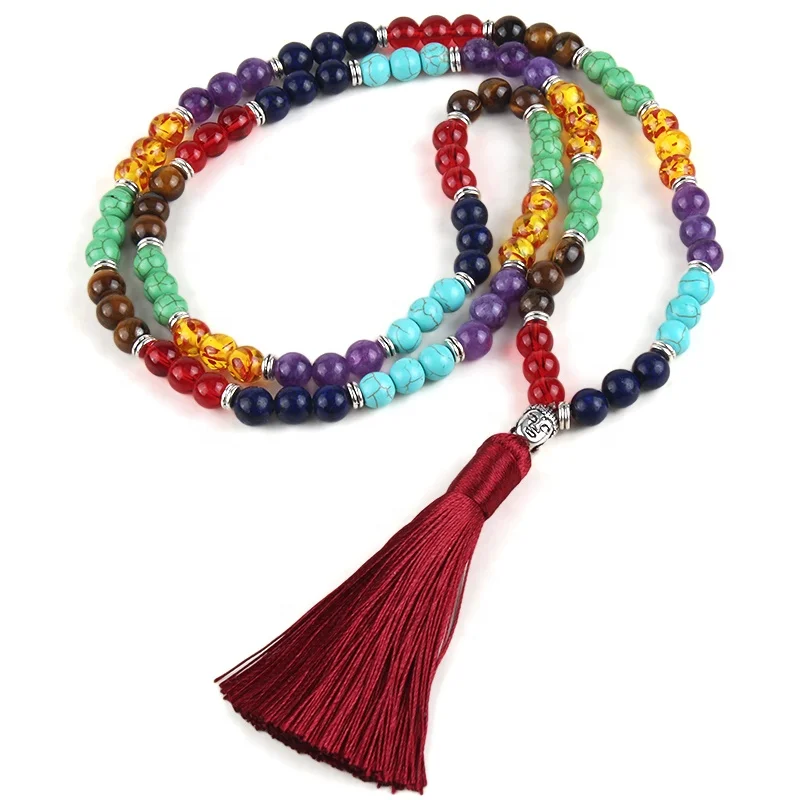 Fashion Healing Balancing Jewelry Thread Tassel Necklaces Women Gemstone Yoga Buddha necklace 7 chakra necklace
Fashion Healing Balancing Jewelry Thread Tassel Necklaces Women Gemstone Yoga Buddha necklace 7 chakra necklace