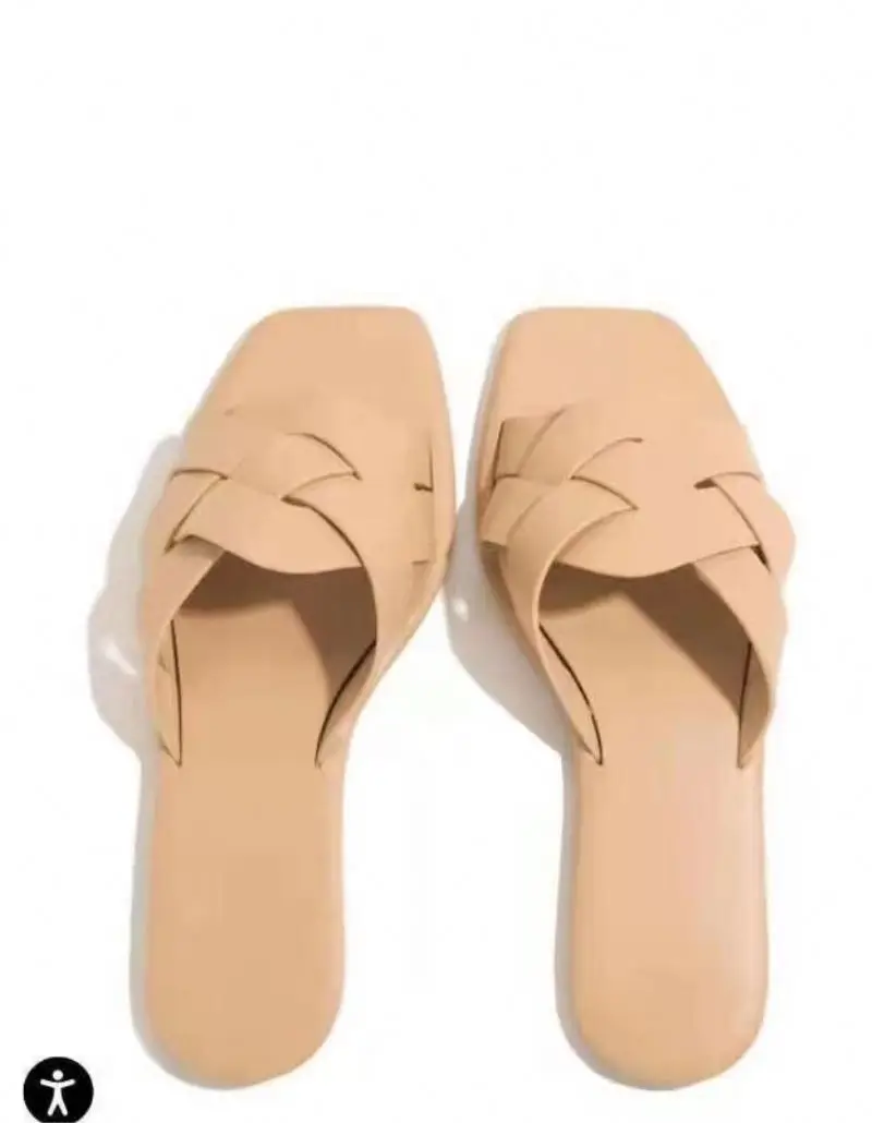 New 2021 latest fashion chic highstreet slip on solid color slippers summer beach casual slides, Picture color
New 2021 latest fashion chic highstreet slip on solid color slippers summer beach casual slides, Picture color