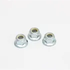China fastener zinc plated hex nylon lock hex flange nut