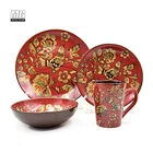 Ceramic high quality dinnerware with bird pattern