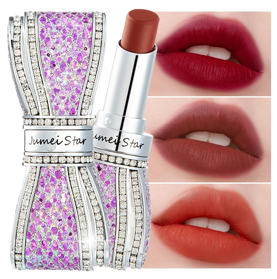 2021 Newest Bow Diamond Matte Lipstick Color Long Lasting Non-Fading Luxury Beauty Glazed Lipsticks Makeup Moustrizing Lip Stick, Multi-colors
2021 Newest Bow Diamond Matte Lipstick Color Long Lasting Non-Fading Luxury Beauty Glazed Lipsticks Makeup Moustrizing Lip Stick, Multi-colors