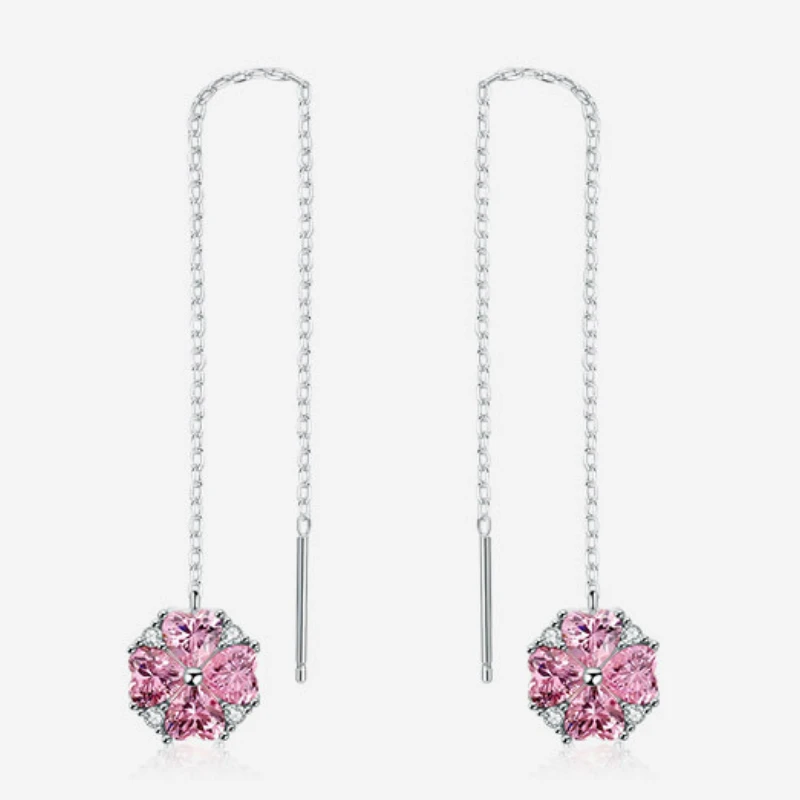 Studded Round Cherry Blossom Earrings Simple Fashion Personality Pink Ear Accessories Drop Shipping Silver Color Alloy Zircon
Studded Round Cherry Blossom Earrings Simple Fashion Personality Pink Ear Accessories Drop Shipping Silver Color Alloy Zircon