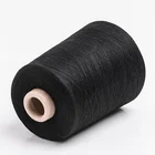 20s/2 spun Polyester Dope Dyed black Spun Yarn For Jeans/shoes/caps/Leather products