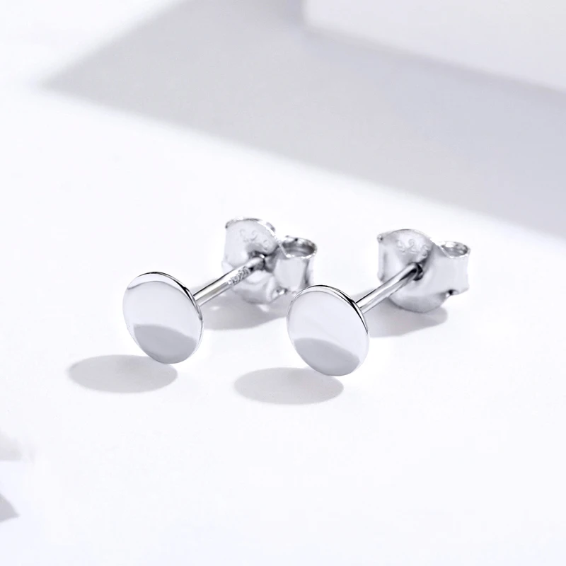 Fashion Women Earrings Mini Silver Slice Stud Earrings 925 Silver Jewelry, Rose gold
Fashion Women Earrings Mini Silver Slice Stud Earrings 925 Silver Jewelry, Rose gold