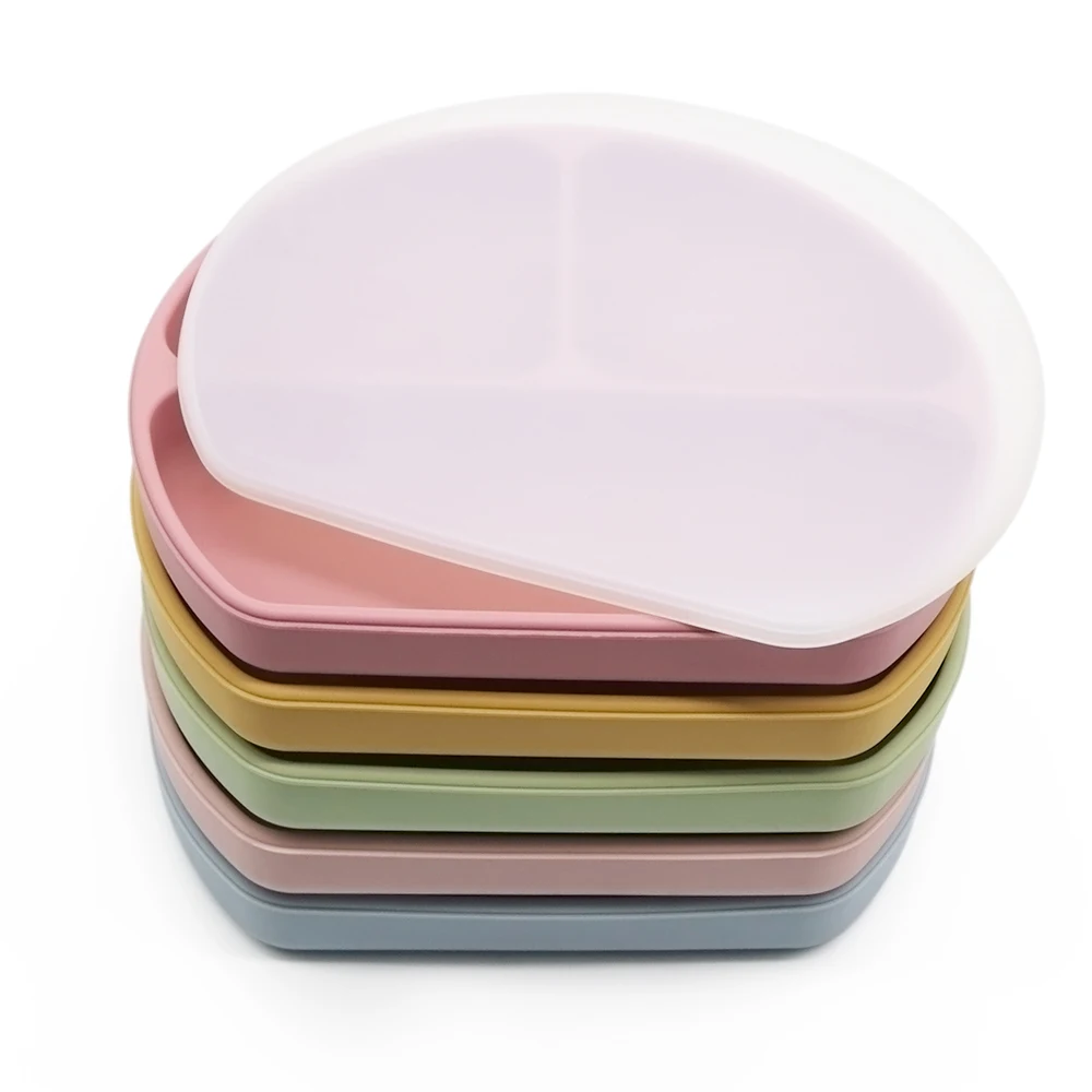 Non Slip BPA Free Divided Food Grade Feeding Suction Baby Silicone Plate, 8 colors 
Non Slip BPA Free Divided Food Grade Feeding Suction Baby Silicone Plate, 8 colors