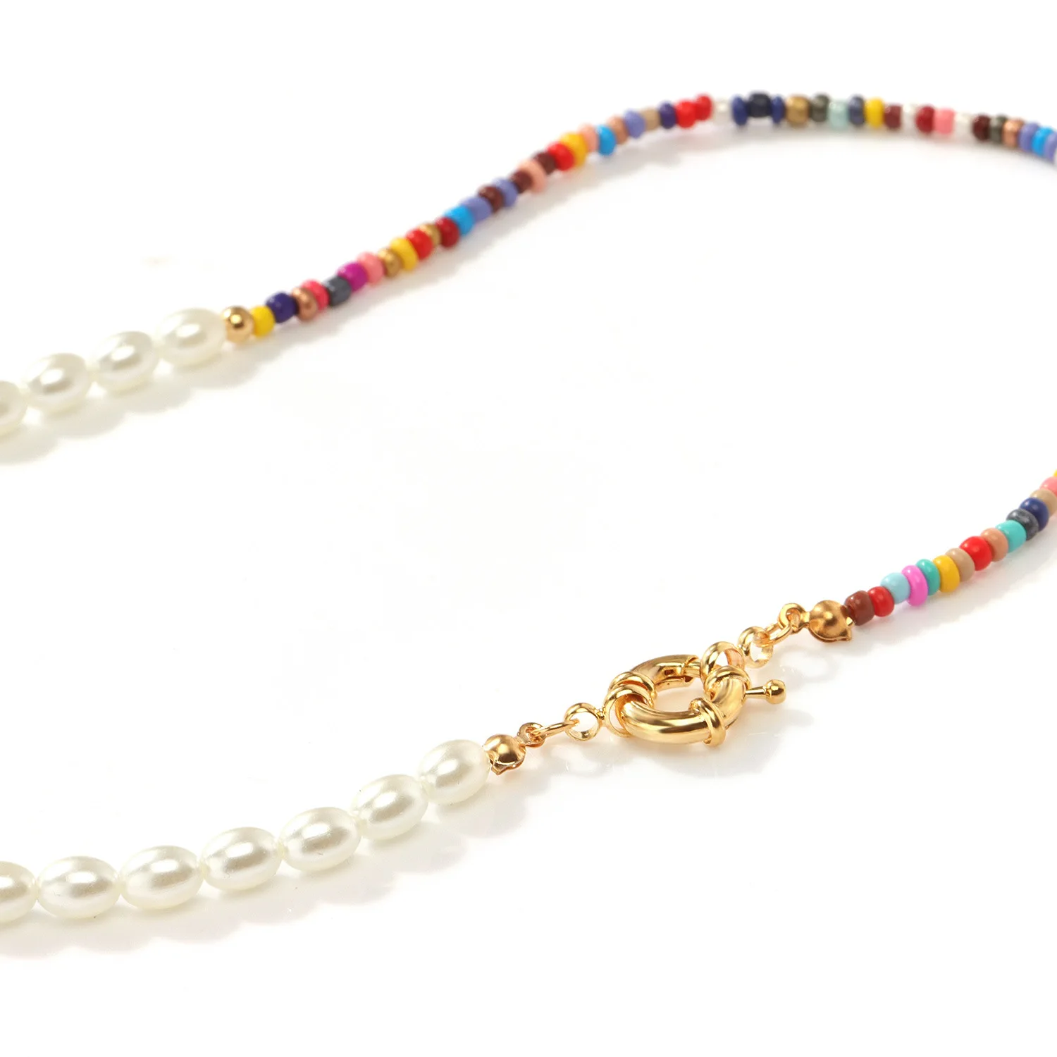 Collares De Moda Handmade Bohemian Rainbow Jewelry Pearl Choker Colorful Bead Chain Boho Necklace For Women
Collares De Moda Handmade Bohemian Rainbow Jewelry Pearl Choker Colorful Bead Chain Boho Necklace For Women