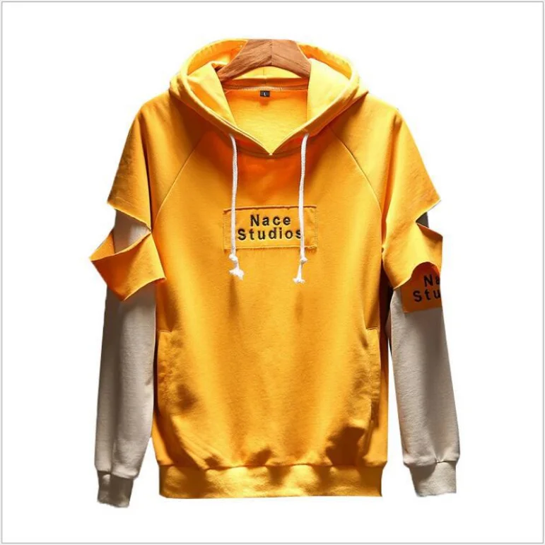 Fall new fashion versatile long sleeve men's hoodie casual matching color popular hoodie
Fall new fashion versatile long sleeve men's hoodie casual matching color popular hoodie